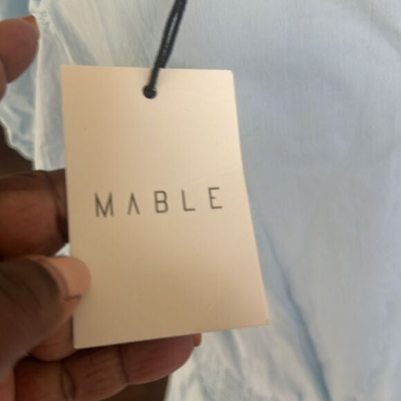 Mable Poplin Lace Trim Mini Dress M - Picture 7 of 9